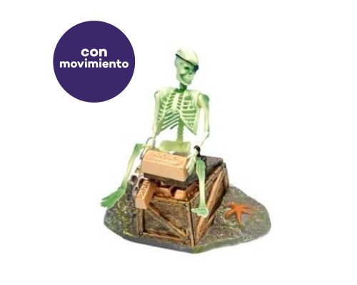 Adorno Esqueleto Sentado con Cofre Penn Plax