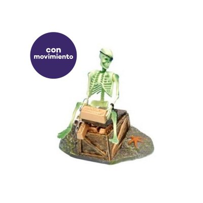 Adorno Esqueleto Sentado con Cofre Penn Plax